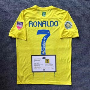 Signature Jersey Saudi League Al-Nassr Riyadh Victory Player Version Ronaldo signed short sleeve all armbands