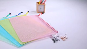 【SG】WORKWELL Mesh Zipper Document Bag – Waterproof File Pouch for Office School & Travel A4 A5A6