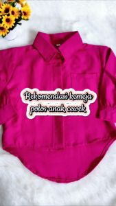 Gendistore - KEMEJA ANAK TERMURAH | KEMEJA SILANG ANAK POLOS KANTONG 1 KOREA STYLE | ATASAN KEMEJA ANAK WANITA TERMURAH