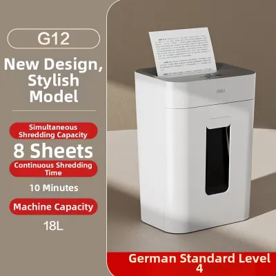 deli | Home Office Mini Paper Shredder 4-level Confidentiality Automatic Nail-compatible