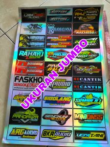 Stiker Sound | Stiker Hologram | Stiker 1 Lembar | Stiker Pack Ukuran 31cmx47cm JUMBO