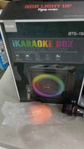 BRODU 6.5" Karaoke Subwoofers Party Speaker with Mic 6.5inch Ikaraoke Box Professional System Big Bluetooth Speaker RGB Lights Outdoor DJ Wireless Speakers with Free Microphone