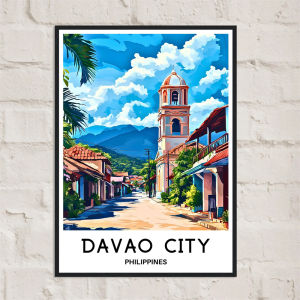 Manila Vintage Poster Philippines City Art Print Jeepney Street Scene Prints Canvas Painting Wall Decor Home Living Room Deco