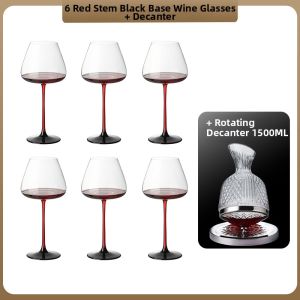 Creative Large Capacity Burgundy Style European High-Stem Red Wine Glass Set