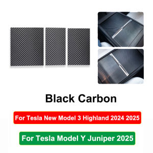 Miếng Dán Bảo Vệ Bảng Điều Khiển Trung Tâm Tesla Model Y Juniper & Model 3 Highland Màu Trắng Mờ Đen Carbon Chất Liệu PVC