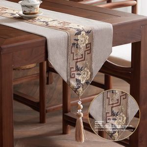 YINSHANG | New Chinese Style Zen Waterproof Table Flag Cloth