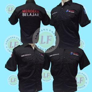 baju pdh seragam Merdeka Mengajar MERDEKA BELAJAR gratis nama bordir