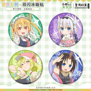 Nhãn Dán Tủ Lạnh Hình Tròn Tohru Anime Trợ Lý Rồng Nhãn Trang Trí Tủ Lạnh Nhãn Dán Đồ Chơi Hoạt Hình Nhật Bản Phụ Kiện