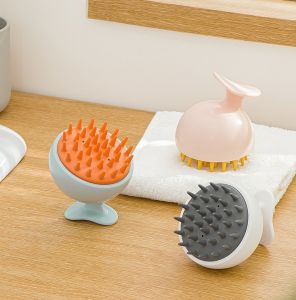 Smart-living Japanese Style Silicone Soft Head Scalp Massage Anti Dandruff Shampoo Washing Hair Comb and grip -NC -A0569