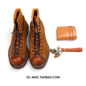 รองเท้าบู๊ตมอเตอร์ไซค์มาร์ตินทรงสั้นหนังวัวทรงกลมสไตล์ย้อนยุคสำหรับผู้ชายและผู้หญิง รองเท้าทำงานแบบสวมหัวทรงกลมสำหรับฤดูใบไม้ผลิและฤดูใบไม้ร่วง