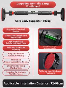 XTEP | back workout No-drill Door Frame Pull-up Bar for Home Workout