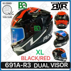 RXR 691A-R3 DUAL VISOR FULL FACE HELMET WITH ICC (BPS) SIZE 59-60CM 62-64CM LARGE & XL