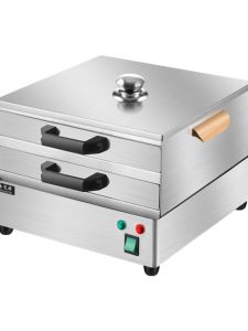 Small Home Use Double Layer Stainless Steel Steam Pan Electric Heating Breakfast Guangdong Rice Noodle Maker