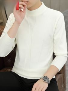 HENGYUANXIANG | เสื้อสเวตเตอร์ถักคอปกปานสำหรับผู้ชาย ทรงหลวม ปกป้องความร้อน ปกป้องความร้อน ทรงหลวม เสื้อชั้นในสำหรับฤดูหนาว 2023