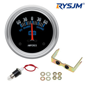 RYSJM | Car Ammeter Voltmeter Universal 12V 60-0-60 AMP Ammeter Gauge Volt Meter 2" 52MM for 12V Farm Machinery Automobiles Tractor AMP