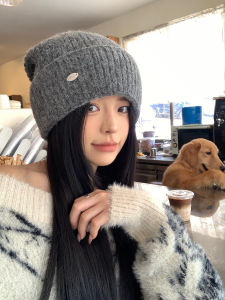Korean Style Soft Large Circumference Knitted Woolen Cap Womens New Autumn Winter Warm Ear Protection Hat Casual Style