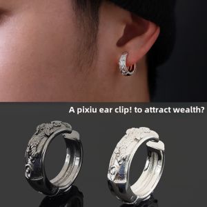 Retro Ankh Side Bone Clip Mens Trendy Ear Clip No Hole Earring Womens Clip-On Faux Ear Stud No Hole Ear Decor