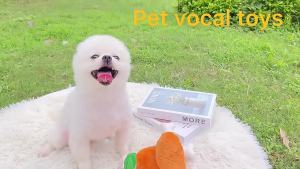 Dog Squeaky Carrot Dog Toys Plush Stuffed Soft Puppy Chew Toys Interactive Pet Supplies for Small Medium Dogs Dental Care
