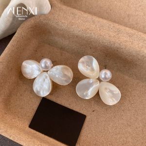 WENXI | Unique Shell Petal Design High-End Earrings