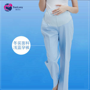 Quần Y Tá Mùa Hè Mỏng Màu Trắng Cạp Chun Cỡ Lớn Màu Xanh Hồng Màu Xanh Lam Quần Áo Y Tế Cho Phụ Nữ Mang Thai