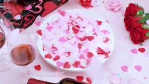 5000pcs Love Heart Confetti Valentines Day Party Sequins Confetti Wedding Engagement Anniversary Bridal Shower Birthday Party