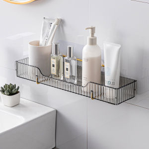 Bathroom Wall Mounted Storage Shelf Toilet Cosmetic Organizer Rack No Drilling Required Luxury Lightweight Shelf Nordic Style