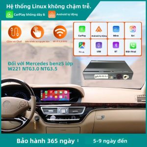 Hộp AI CarPlay Không Dây Android Auto Dành Cho Mercedes-Benz NTG3.0/3.5 W221 S/CL Class WiFi 5G DSP Khởi Động Nhanh Lắp Đặt OEM Cắm Là Chạy