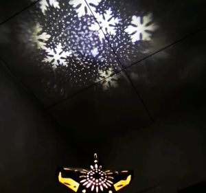 NUVOX Star Christmas Tree Topper Lighted with Built-in Rotating Magic Ball Christmas Decoration LED Treetop Projector for Crown Christmas Tree Xmas/Holiday/Winter Home Wonderland Party Ornament