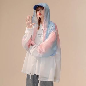 TUCANO Womens Summer Thin Ice Silk Loose Cardigan Sun Protection Clothing Breathable Lightweight Fashionable plus Size