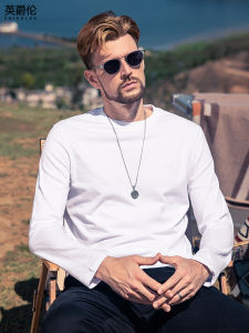 Enjeolon | Retro Style Cotton Long Sleeve T-Shirt 230g