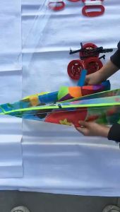 Anakkidsg---Cartoon kite rainbow smiley face outdoor flying kite garden sports decoration childrens toy