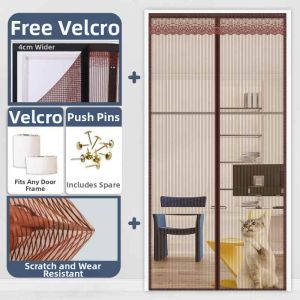BAQILING | Magnetic Invisible Screen Door Curtain for Bedroom
