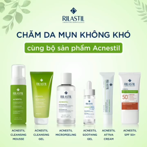 Gel rửa mặt cho da dầu mụn Rilastil Acnestil Cleansing Gel Purifying And Rebalancing 400ml