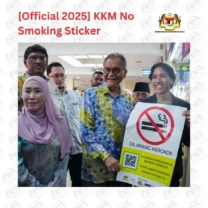 Quit Smoking Signage 40cm X 50cm - 2 Unit - Official 2025 - KKM Standard Design - Public Areas Cafes Offices