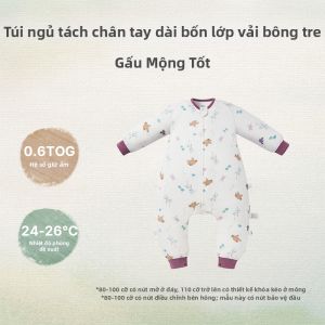 Nest Designs | Túi Ngủ Trẻ Tập Đi Vải Bông Tre Dạng Tách Chân