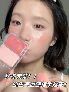 Water Light Dual Tone Blush Palette Natural Brightening Face Makeup Cosmetic Tool for Enhanced Color And Moisturized Skin