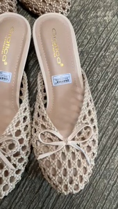 Sandal Wanita Terbaru/Sendal Selop Hak Tahu 3 cm Gratica UD 02/Sendal Pesta Rajut