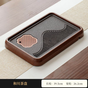 โต๊ะเล่นชาขนาดใหญ่ ชาน้ำแบบระบายได้ โต๊ะเล่นชาแบบใช้งานในบ้าน วัสดุไม้ไผ่ สไตล์จีนย้อนยุค ระบายได้ด้วยฝาผนัง