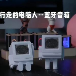 TWS Speaker Bluetooth 5.0 Speaker Portable SOUND 360° Wireless Bass Stereo 1000mAh Mini Robot lucu Speaker Musik Robot