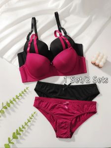 Viomisha High-Quality Pure Style Womens Underwear Comfortable Texture Anti-Sagging Plump Breast Shape