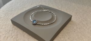 Delicate Sea Turquoise Silver Bracelet for Women Luxury Minimalist High-End Feeling New 2025 Hand Jewelry Accessories