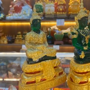 Tượng trang trí Buddha áo xanh 16cm