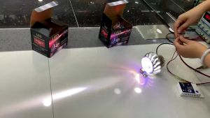 Safwan Traders Motorcycle Headlight LED Projector Lens Dual Halo Angel Devil Eye Spot Motocicleta Lights