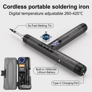 Aideepen | Digital Mini USB Soldering Iron Set Type-C Interface Adjustable Temperature Electric Solder Welding Iron Tool Kit
