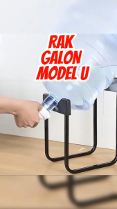 Rak Galon Miring Model U Kran Air Minum Dudukan Penyangga Minuman Kaki Galon Air Besi