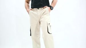 Celana Cargo Panjang Pria Prime CREAM Gunung Nyaman Outdoor Keren
