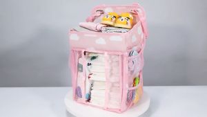 BABY CRIB  Organiser COT HANGING ORGANIZER Nursery Diaper Caddy CHANGING TABLE Kids room playpen bedside Storage Bag