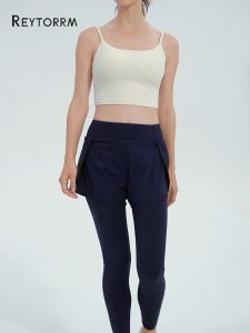 Reytorrm Celana Olahraga Legging Wanita High Waist Polos Bersepeda jogger Sport(115BL)