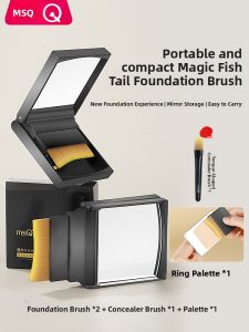 MSQ | Portable Cube Fish-Tail Flat Makeup Foundation Brush
