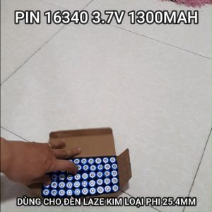 Pin 16340 Sạc Lithium i-on 3.7V 1300mAh Dùng Đèn Pin Đèn Laze Kim Loại Phi 25.4mm - Đồ Chơi ZenZ